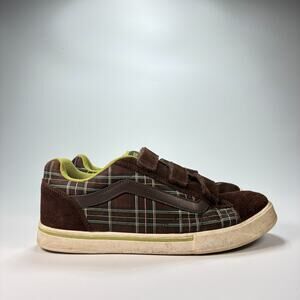 Vans Dustin Dollin No Skool Skate Shoes Brown Plaid SHC 59213 Women's Size 10